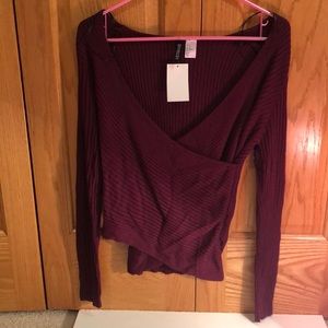 Long sleeve plum color